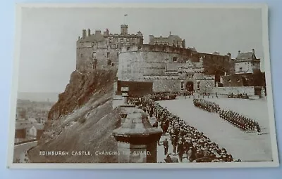 Postcard  Edinburgh Castle Changing Of The Guard  Valentine's 210603 • £2.50