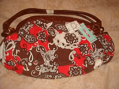 Bnwt Ollie And Nic Handbag Red Brown Fabric £45 T K Max • £9