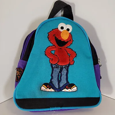 Vintage Elmo Sesame Street Wear Backpack Toddler Blue Purple • $22.16