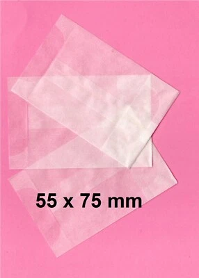 £5.99 • Buy 100 ECO FRIENDLY Glassine Bags: 75x55 Mm Plus Flap - Seeds, Stamps, Confetti.