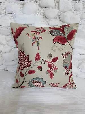 £7.50 • Buy Cushion Cover, Sanderson,  Roslyn   Floral, Berry/Slate, Reds, Golds, Blues, 17 