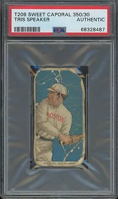 1909-11 T206 Sweet Caporal 350/30 Tris Speaker PSA Authentic Boston Red Sox • $995