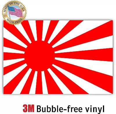 Japan Rising Sun Flag Sticker Decal Vinyl JAPANISE RISING SUN NAVAL MADE IN USA • $84.99