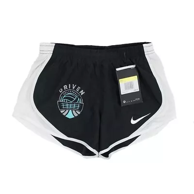 Girls Nike Driven Volleyball Dry Tempo Performance Shorts Black/White 836317-012 • $14.99