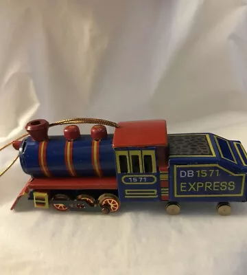 Vintage DB 1571 Locomotive Engine Train Express Germany Tin Christmas Ornament • $12.70