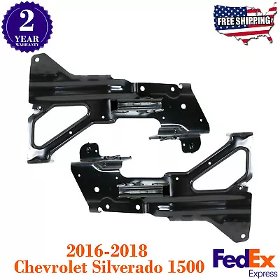 $138.11 • Buy Set Of 2 New Front Bumper Inner Brackets For 2016-2018 Chevrolet Silverado 1500