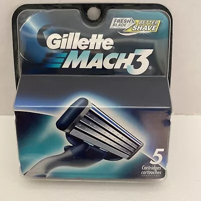 Gillette Mach 3 Razor Blade Cartridges 5 Pack New • $12.99