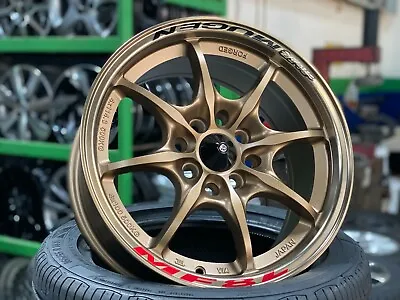 New 15x7  Mugen MF8 Design BRONZE Rim Honda Fit Jazz 4x100 4x114 - Set Of 4 • $703