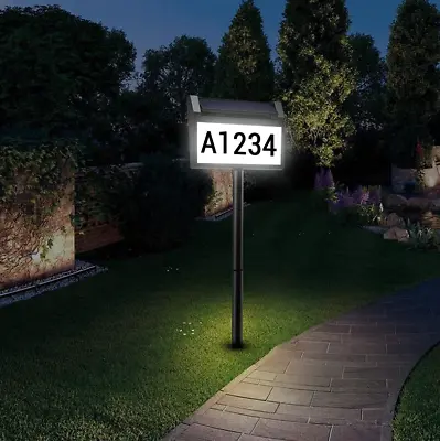 £25.57 • Buy Solar LED Address Sign Light Stake Lighted House Numbers For Home Street Yard US