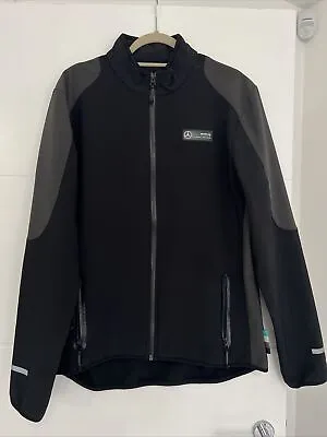 JACKET Softshell Mens Black Mercedes Petronas AMG Soft Shell Formula One F1 L • £40