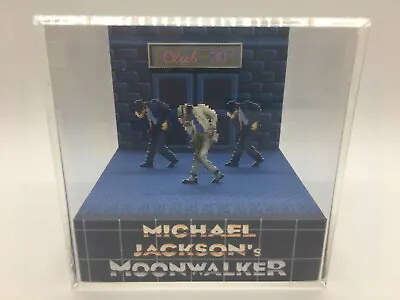 Michael Jackson's Moonwalker For The Sega Genesis Shadow Box Diorama Cube • $41.99