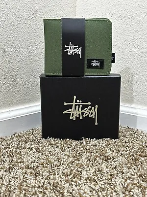 NEW Stussy Canvas Wallet Green Check • $40