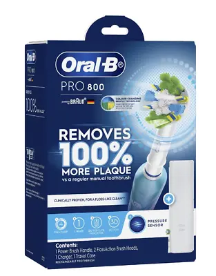 $79 • Buy Oral B Pro 800 Electric Toothbrush Blue Colour Brand New In Box