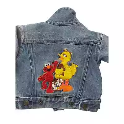 Vintage Sesame Street Big Bird & Elmo Denim Toddler Jacket • $55