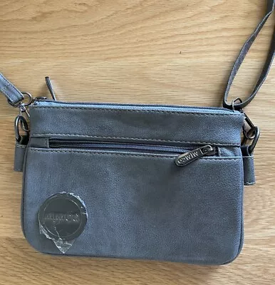 MIMCO Cross Body Bag Women’s Handbag - Grey - Multiple Zip Compartments - Small • $63.99