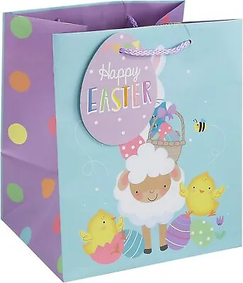 2 X M /L / XL IN CMS Easter Egg Hunt Chick Sheep Bunny Gift Bag With Wide Gusset • £6.99