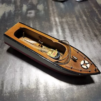 Vintage 1950's Battery Operated NBK Japan Power-Cruiser Wood Toy Boat Untested • $65