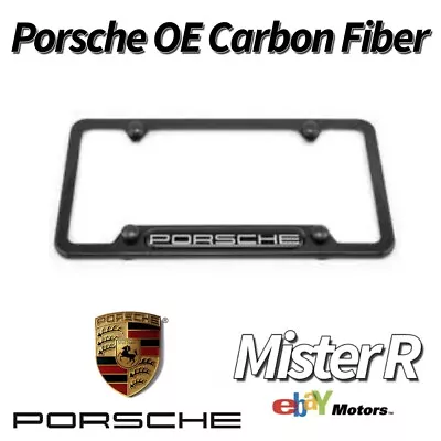 Porsche • Carbon Fiber License Plate Frame • Genuine OE • #PNA70200544 • $165