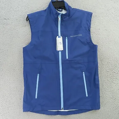 Southern Tide Vest Mens Small Full Zip Blue Congressional Cup Regatta Sailing • $34.95