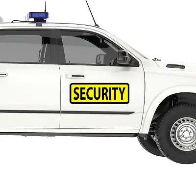 Security 6 X18  Yellow Black Magnetic Vehicle Signs To Fit Van Car Truck Or Suv • $19.95
