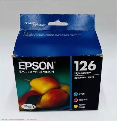 Epson 126XL C/M/Y 3pk Color Ink Cartridges - (T126520-CP) EXPIRED 03/2023 • $18.99