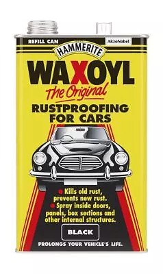 Hammerite Waxoyl Black Paint - 5L • £44.93