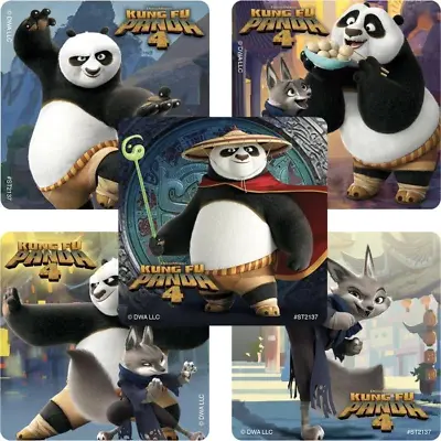 25 Kung Fu Panda 4 Stickers Assorted 2.5  X 2.5  Each Party Favors • $3.49