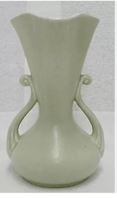 Vtg MCM Red Wing Pottery # 505 Vase Fluted Pear Shape Celadon Green 8  X 4.5  • $55