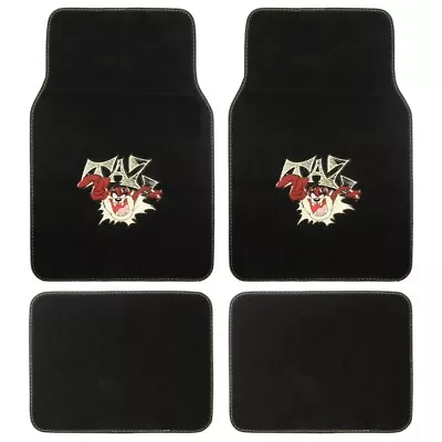 Taz-Mania Car Floor Mats 4 Piece Tasmanian Devil Full Set - Carpet Front Rear • $28.90