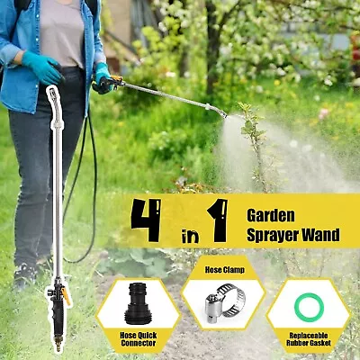 29in Water Spray Gun Stainless-Steel Sprayer Wand For Garden Yard Lawn Car Wash • $15.59