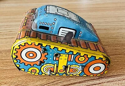 Vintage 1950s MARX Turn Over Roll Over Tank Windup Tin Toy Works - Made In USA • $60