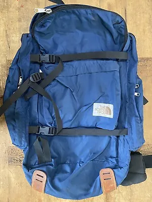 VTG The North Face Brown Label Frame Hiking Backpack Blue Pack Bag • $72.99