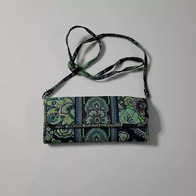 Vera Bradley Tri Fold Wallet W/ Strap 9  X 4  • $5.99