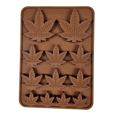 Maple Leaves Large Leaf Silicone Mould Chocolate Fondant Jelly Ice Cube Mold • £2.43