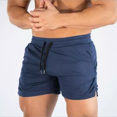 Mens Shorts Sports Training Bodybuilding Running Gym Workout Fitness Short Pants • $15.12