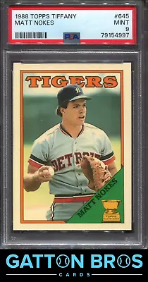 1988 Topps Tiffany Matt Nokes #645 PSA 9 MINT • $29.99