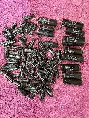 75 Black Cat Axial Vintage Tone Capacitor Lot Guitar Audio Head Amplifier Preamp • $5