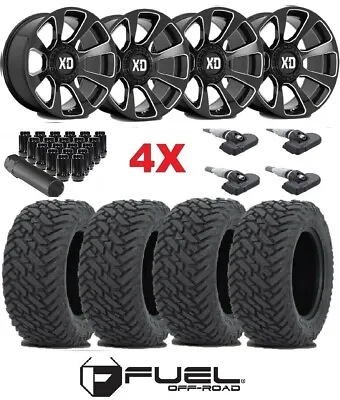 Xd854 Xd Wheels Rims 33 12.50 20 Tires Fuel Gripper Mt Mud Package Set • $2495