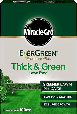 Miracle-Gro 119678 EverGreen Premium Plus Thick & Green Lawn Food - 100 M2 • £13.09