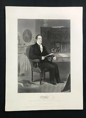 Steel Engraving Wirt William 9th U S Attorney General Anti Masonic Pres 1832 #1 • $13.99