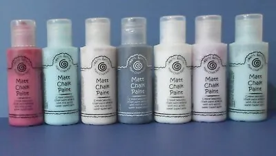 7 X 50ml Bottles Of Cosmic Shimmer Matt Chalk Paint - Assorted Colours • £25