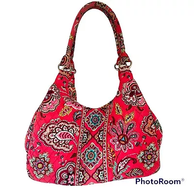 Vera Bradley Call Me Coral Angle Tote Shoulder Bag Rolled Handles • $20