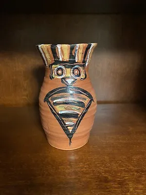 Red Ware “Picasso Vase” Signed Rhoda Kahler 2011 Philadelphia Flower Show 8.5” • $175