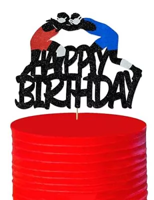 Wrestling Cake Topper Wrestling Happy Birthday Cake Decorations For Men Boys • $13.66