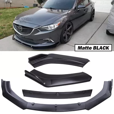Front Bumper Lower Lip Body Kit Spoiler Splitter Black Fit For Mazda 6 2003-2021 • $89.11