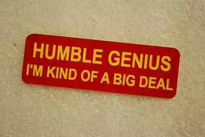 HUMBLE GENIUS I'M KIND OF A BIG DEAL   (Fun Badges) • $4