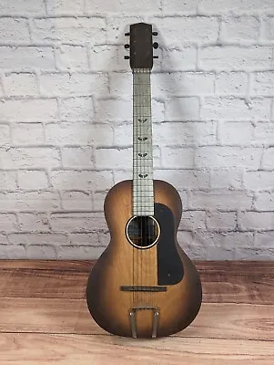 Vintage 1930s Supertone 3/4 Acustic Guitar -Sunburt - Crack On Back • $399