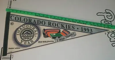 Vintage 1993 Colorado Rockies Inaugural Season Wincraft Felt Pennant • $9.97