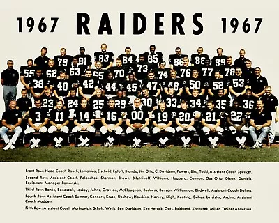 Oakland Raiders - 1967 AFL Champions 8x10 Color Photo • $6.99