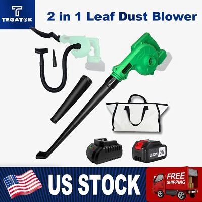 $49.99 • Buy Tegatok Mini 2 In1 Cordless Leaf Dust Blower Compact Vacuum Cleaner 20V Battery